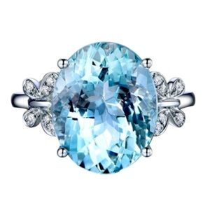 Aqua Butterfly Ring